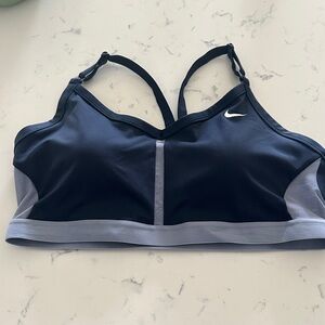 Nike Dri-Fit 1X Women's navy blue and gray Sports Bra